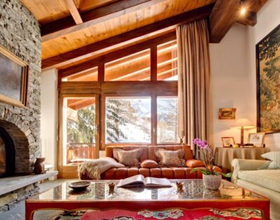 Luxury Ski Chalet with Hot Tub & Matterhorn views, only 100m to Lift & Piste, in Zermatt