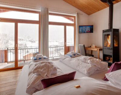 Unique 3 Storey Ski Chalet with Sauna & Rotating Wood-burning Fireplace, in Zermatt