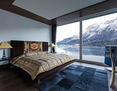 Spacious Luxurious Apartment with Jacuzzi Bath & Stunning Mountain & Lake Views in St Moritz