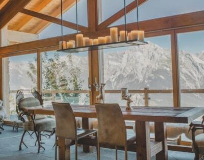 Stunning Ski Chalet with Jacuzzi/ Sauna & Spectacular Views Across the Rhone Valley